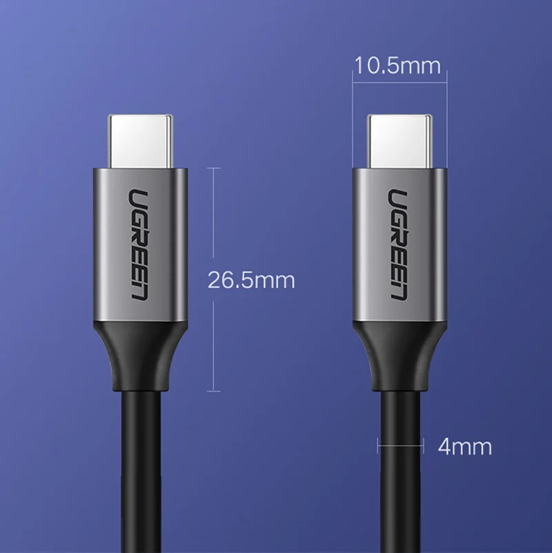 Kabel Ugreen US161 50751 USB-C 3.1 / USB-C 3.1 1.5m - szary - obrazek 9