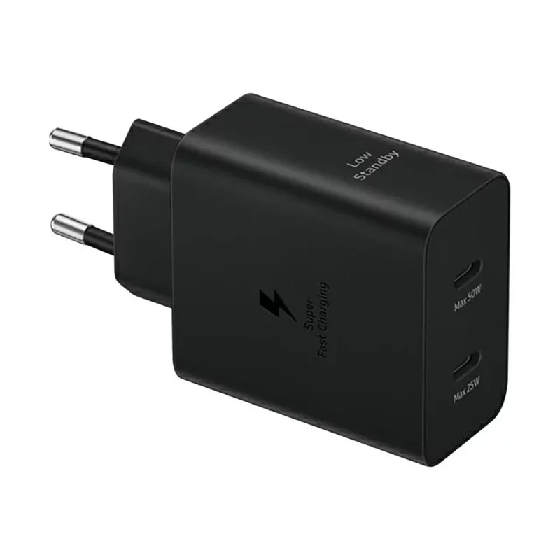 Ładowarka Samsung Power Adapter Duo EP-T5020XBEGEU sieciowa 2x USB-C 50W - czarna