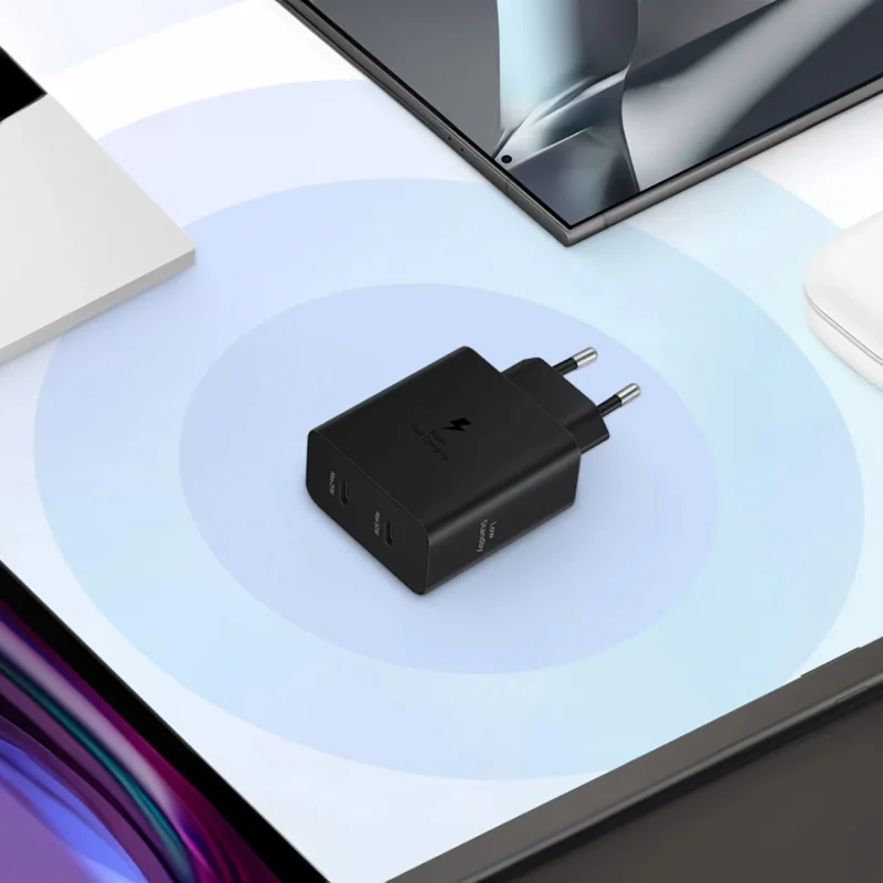 Ładowarka Samsung Power Adapter Duo EP-T5020XBEGEU sieciowa 2x USB-C 50W - czarna - obrazek 6