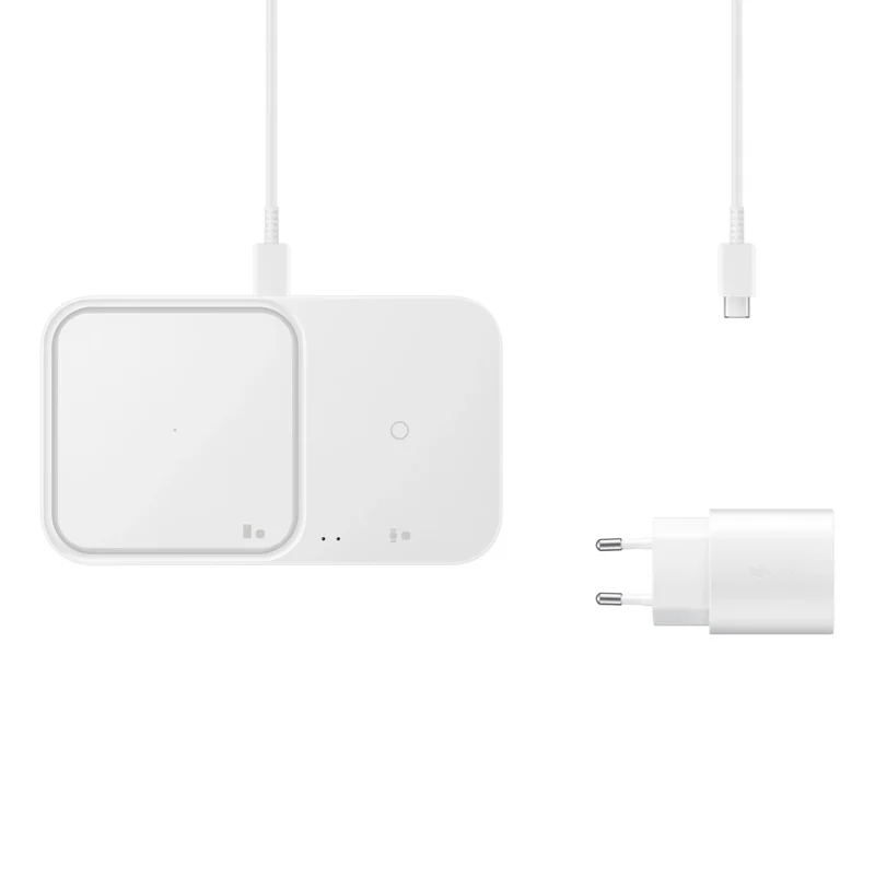 Ładowarka Samsung Wireless Charger Duo EP-P5400TWEGEU indukcyjna 15W - biała + ładowarka sieciowa + kabel - obrazek 6