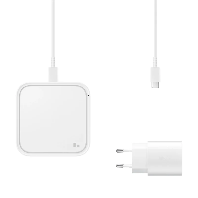 Ładowarka Samsung Wireless Charger Pad EP-P2400TWEGEU indukcyjna 15W + ładowarka sieciowa + kabel USB-C - biała - obrazek 7