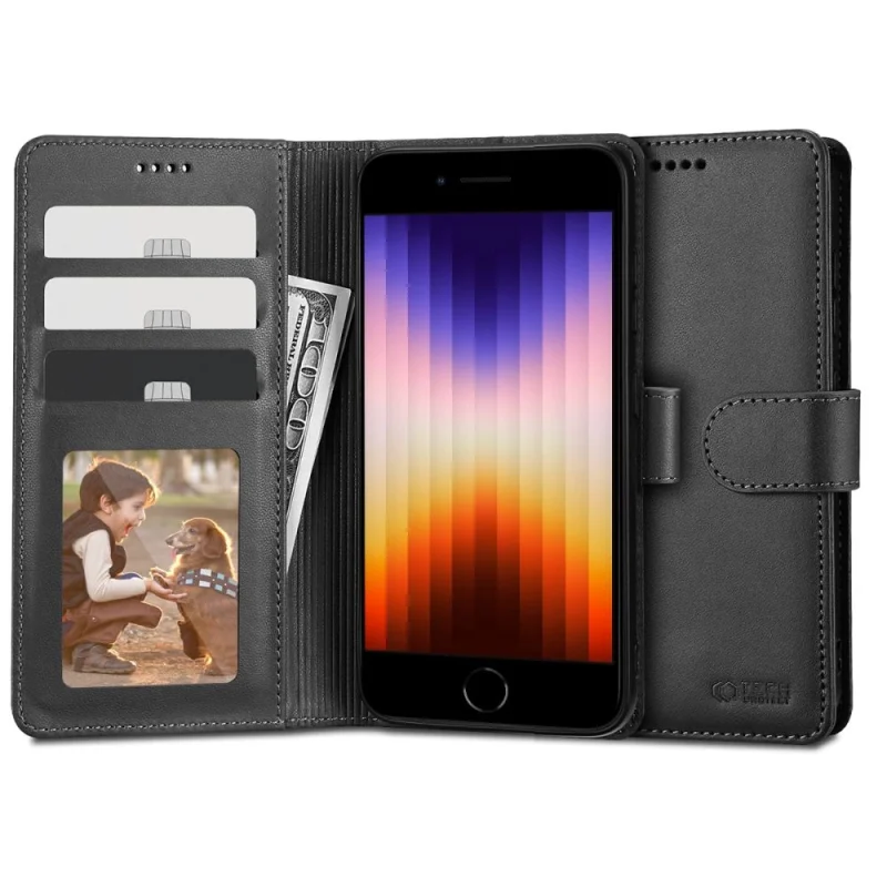 Etui Tech-Protect Wallet na iPhone 7 / 8 / SE 2020 / 2022 - czarne