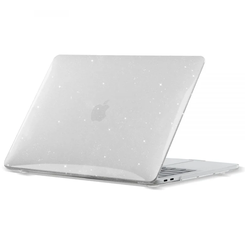 Etui Tech-Protect SmartShell na MacBook Air 13" 2018-2020 - przezroczysto-brokatowe - obrazek 2