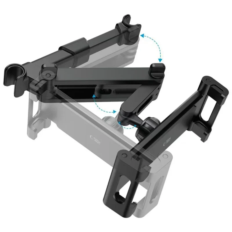Uchwyt Tech-Protect V1 samochodowy teleskopowy na zagłówek na telefon - czarny - obrazek 6
