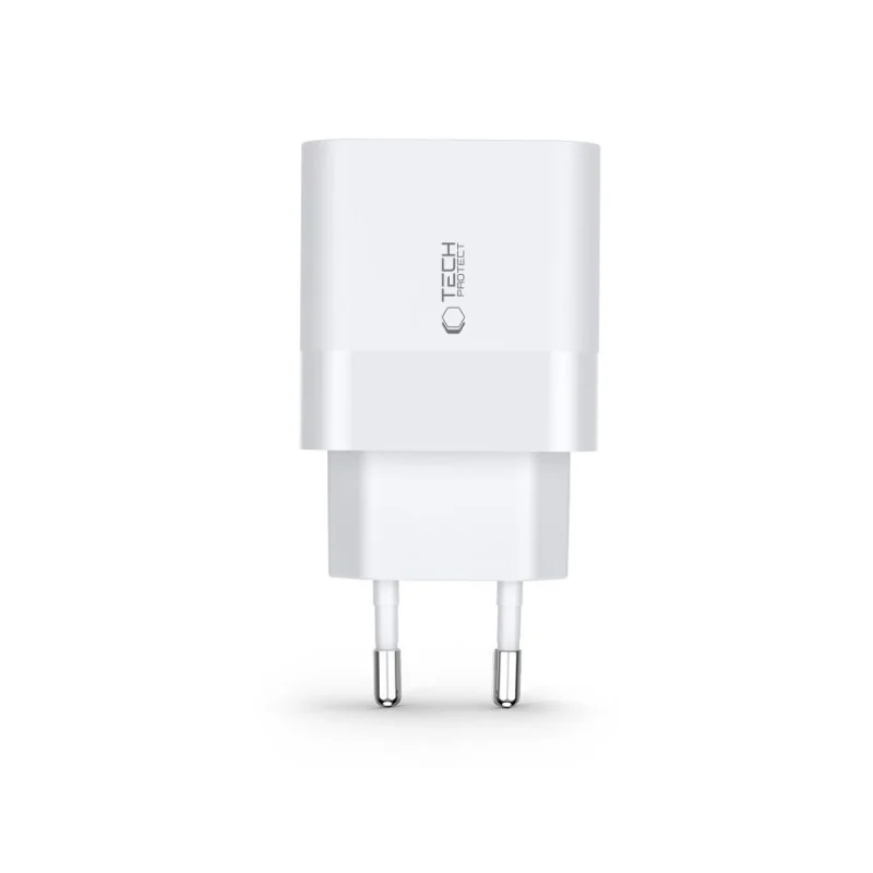 Ładowarka Tech-Protect C30W sieciowa USB-C PD 30W / USB-A QC 3.0 - biała - obrazek 3