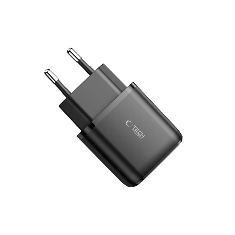 Ładowarka Tech-Protect C20W sieciowa USB-C PD 20W / USB-A QC 3.0 - czarna - obrazek 4