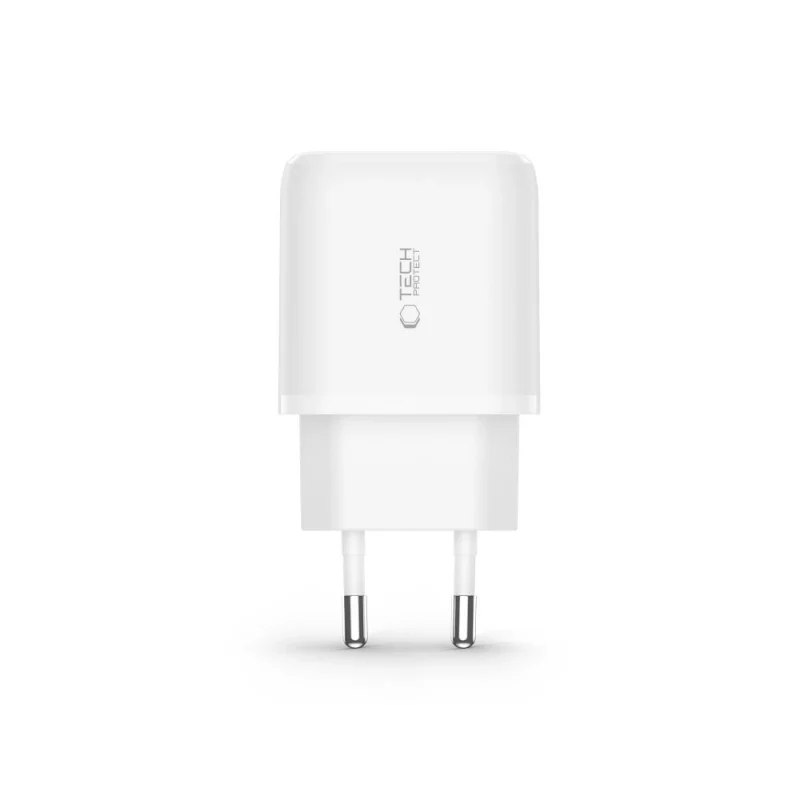 Ładowarka Tech-Protect C20W sieciowa USB-C PD 20W / USB-A QC 3.0 - biała - obrazek 3