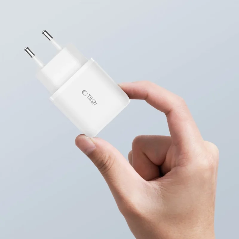 Ładowarka Tech-Protect C20W sieciowa USB-C PD 20W / USB-A QC 3.0 - biała - obrazek 6