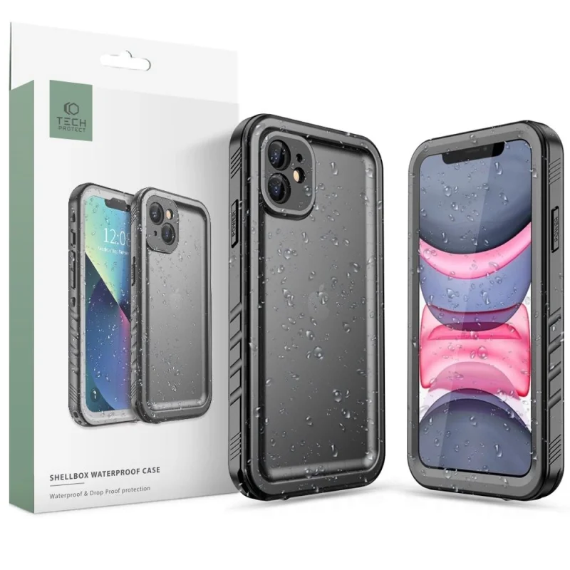 Etui Tech-Protect ShellBox wodoodporne IP68 na iPhone 11 - czarne