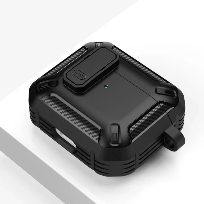 Etui Tech-Protect X-Carbo na AirPods Pro 1 / 2 - czarne - obrazek 3