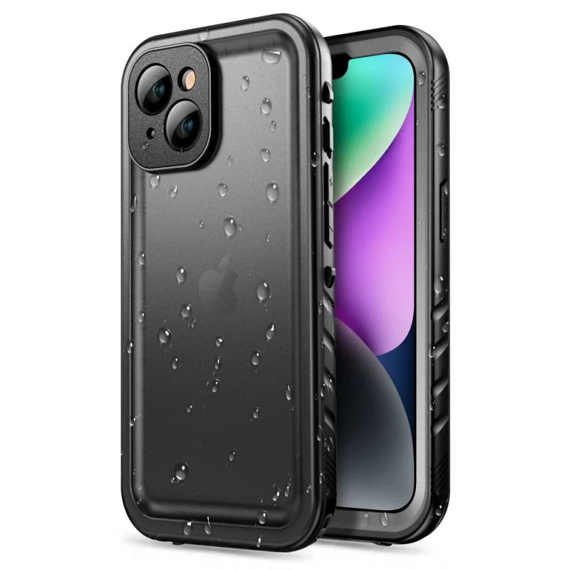 Etui Tech-Protect ShellBox wodoodporne IP68 na iPhone 14 - czarne - obrazek 2