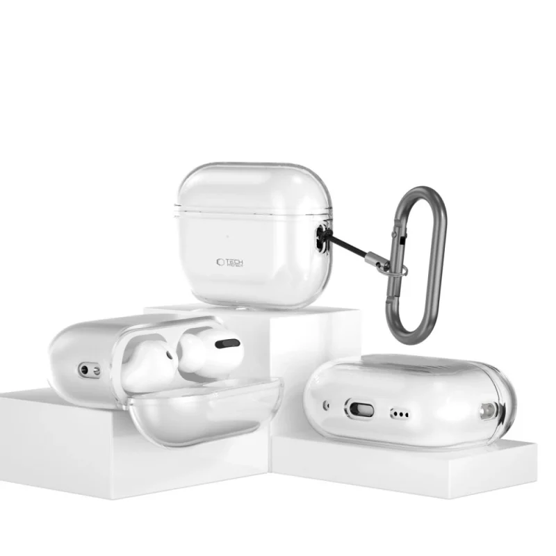 Etui Tech-Protect FlexAir na Apple AirPods Pro 1 / 2 - przezroczyste - obrazek 5