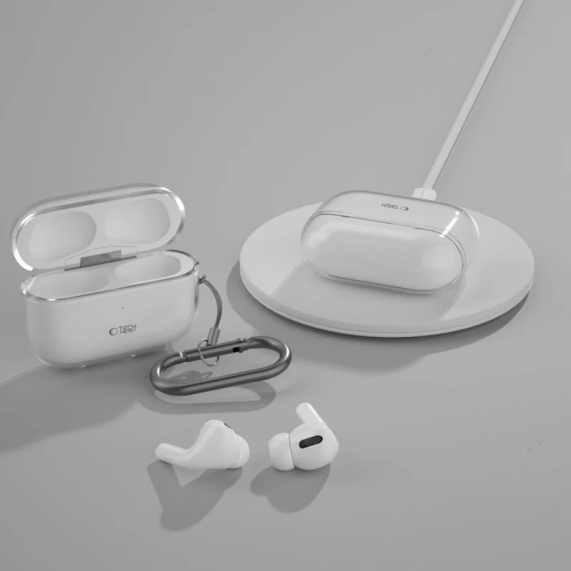 Etui Tech-Protect FlexAir na Apple AirPods Pro 1 / 2 - przezroczyste - obrazek 6