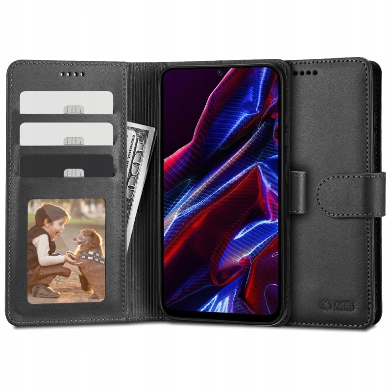 Etui Tech-Protect Wallet na Xiaomi Redmi Note 12 5G / Poco X5 5G - czarne