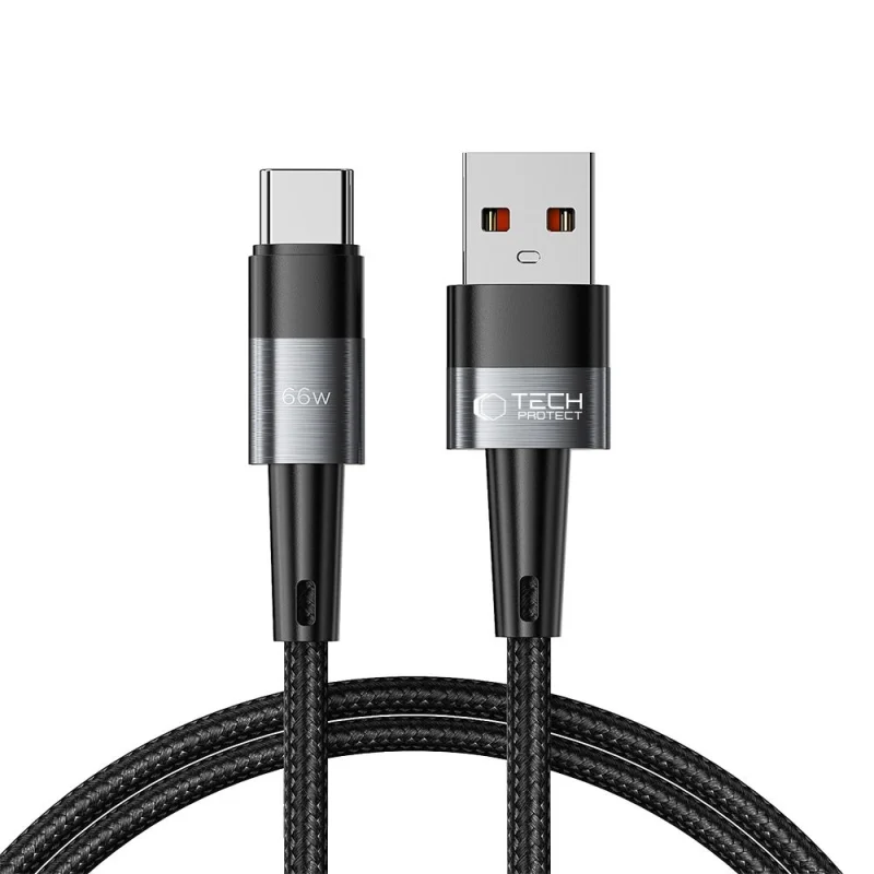 Kabel Tech-Protect UltraBoost USB-C / USB-C 66W 6A 1m - szary