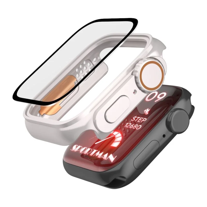 Etui Tech-Protect Defense360 na Apple Watch 7 / 8 / 9 (45 mm) - tytanowo-pomarańczowe - obrazek 2