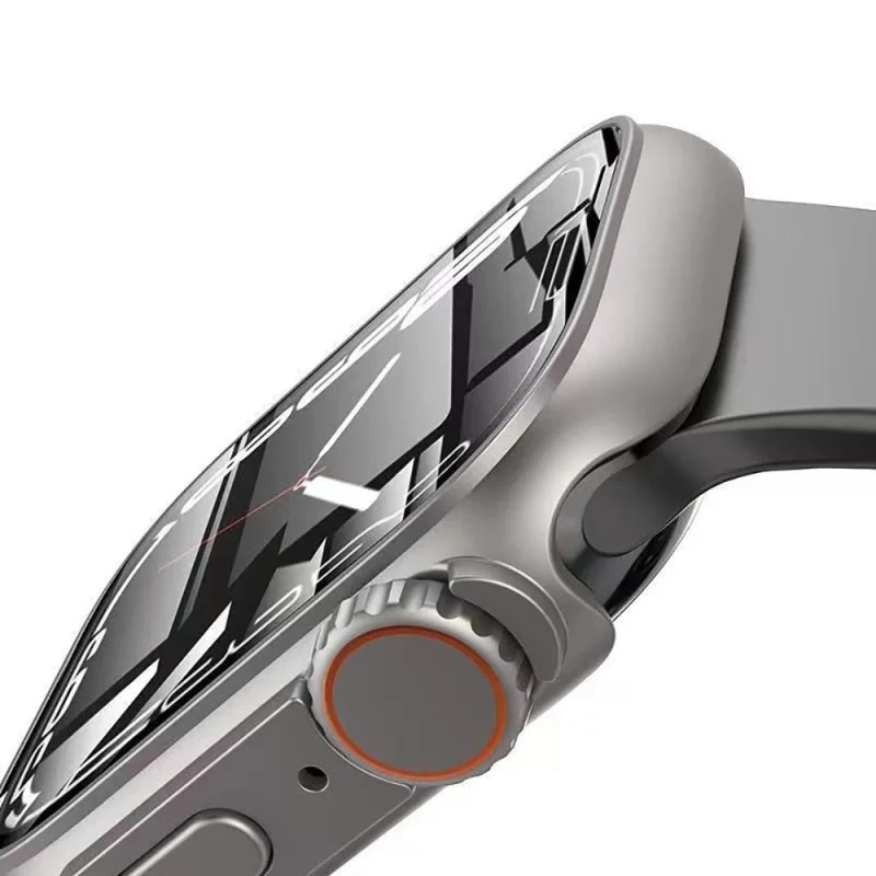 Etui Tech-Protect Defense360 na Apple Watch 7 / 8 / 9 (45 mm) - tytanowo-pomarańczowe - obrazek 3