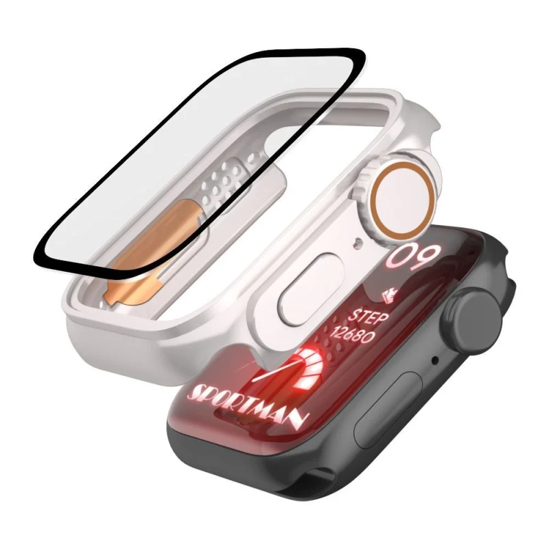 Etui Tech-Protect Defense360 na Apple Watch 7 / 8 / 9 (45 mm) - czarno-pomarańczowy - obrazek 2