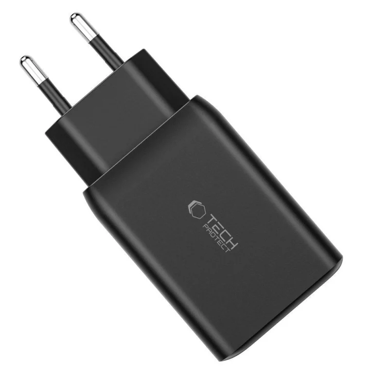 Ładowarka Tech-Protect C65W sieciowa 2x USB-C PD 65W / USB-A QC 3.0 - biała - obrazek 4