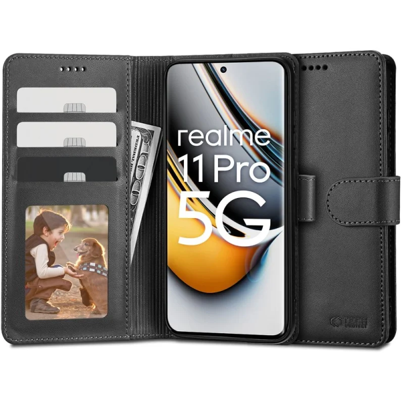 Etui Tech-Protect Wallet na Realme 11 Pro 5G / 11 Pro+ 5G - czarny