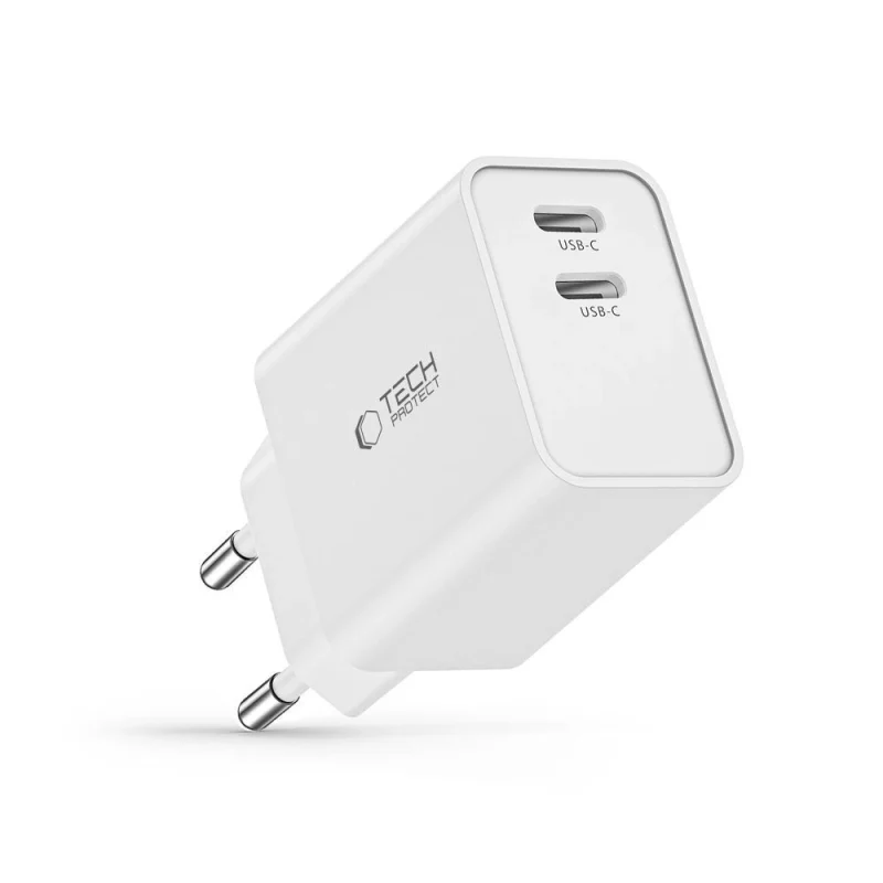 Ładowarka Tech-Protect C35W sieciowa 2x USB-C PD 35W - biała - obrazek 6