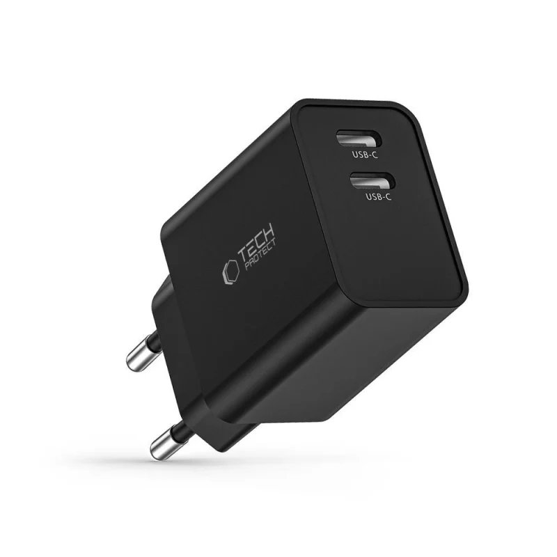 Ładowarka Tech-Protect C35W sieciowa 2x USB-C PD 35W - czarna - obrazek 6