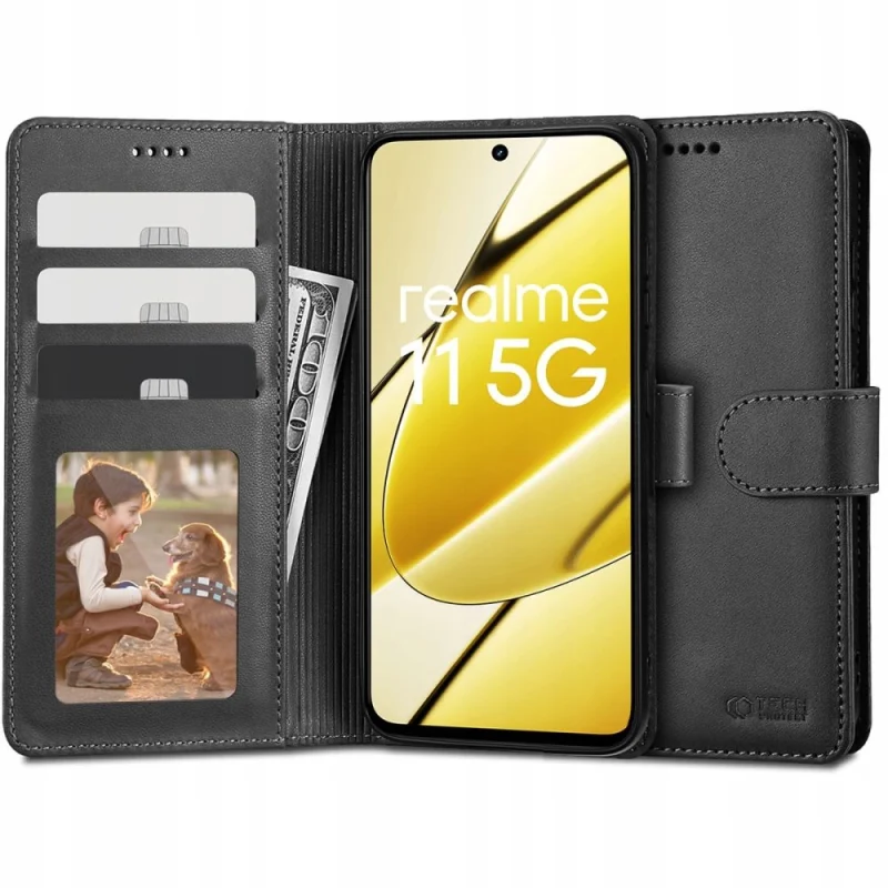 Etui Tech-Protect Wallet na Realme 11 5G - czarne