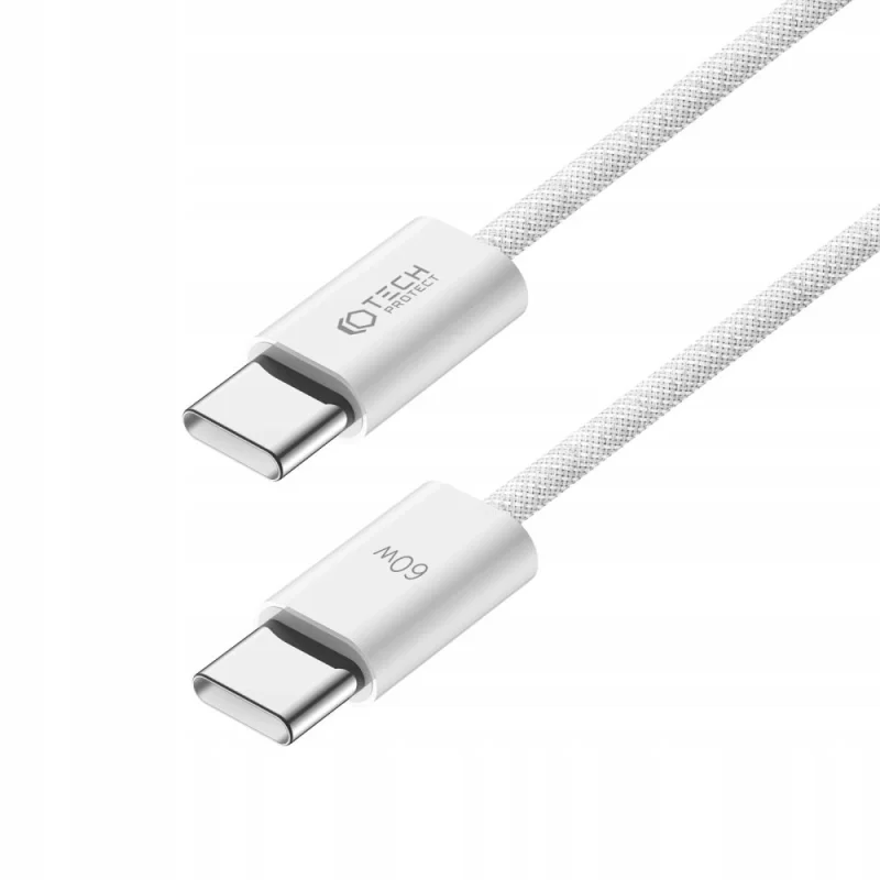 Kabel Tech-Protect UltraBoost Classic USB-C / USB-C PD 60W 3A 0.25m - biały - obrazek 3