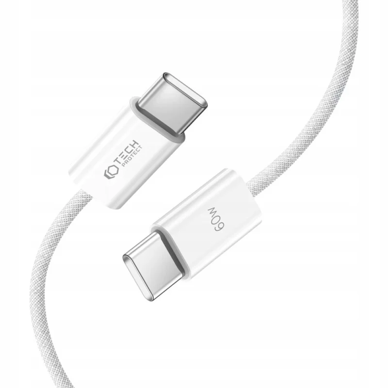 Kabel Tech-Protect UltraBoost Classic USB-C / USB-C PD 60W 3A 0.25m - biały - obrazek 4