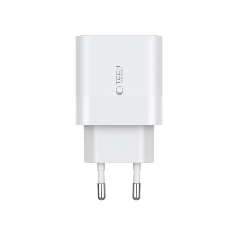 Ładowarka Tech-Protect C20W sieciowa 2x USB-C PD 20W z kablem USB-C / USB-C - biała - obrazek 4