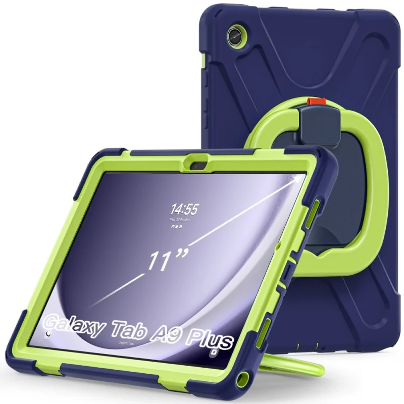 Etui Tech-Protect X-Armor na Samsung Galaxy Tab A9+ 11" X210 / X215 / X216 - granatowo-zielone - obrazek 2