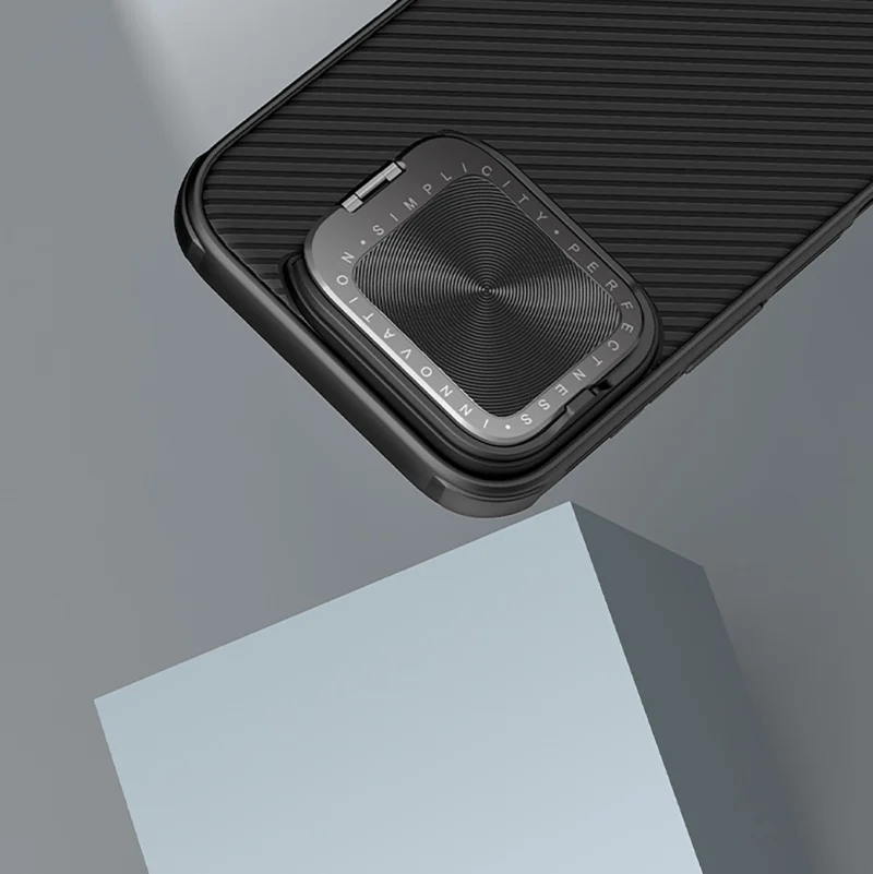 Etui Nillkin CamShield Prop Case na iPhone 16 Pro z osłoną na aparat i podstawką - czarne - obrazek 7