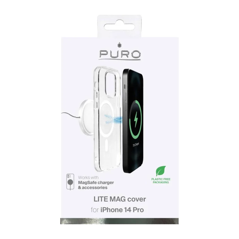 Etui silikonowe Puro Lite Mag MagSafe do iPhone 14 Pro - przezroczyste - obrazek 2