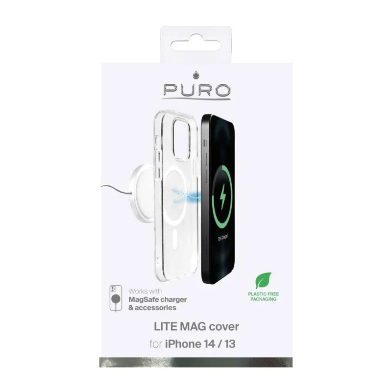 Etui silikonowe Puro Lite Mag MagSafe do iPhone 14 / 13 - przezroczyste - obrazek 2