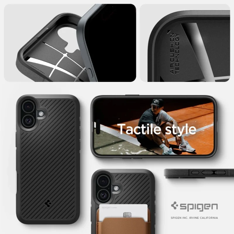 Etui Spigen Core Armor na iPhone 16 - czarny mat - obrazek 11