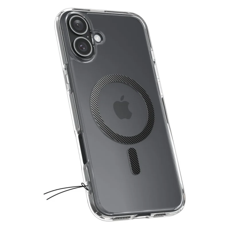 Spigen Ultra Hybrid MagSafe Carbon Fiber na iPhone 16 - ciemnoszare - obrazek 3