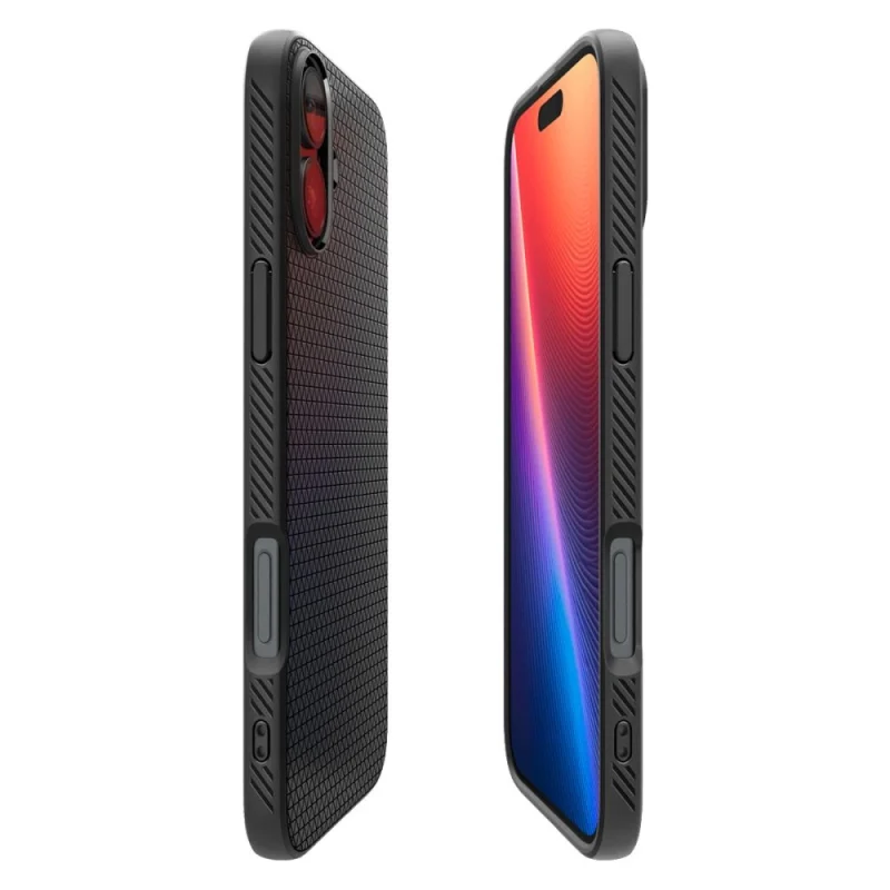 Etui Spigen Liquid Air na iPhone 16 - czarne - obrazek 7