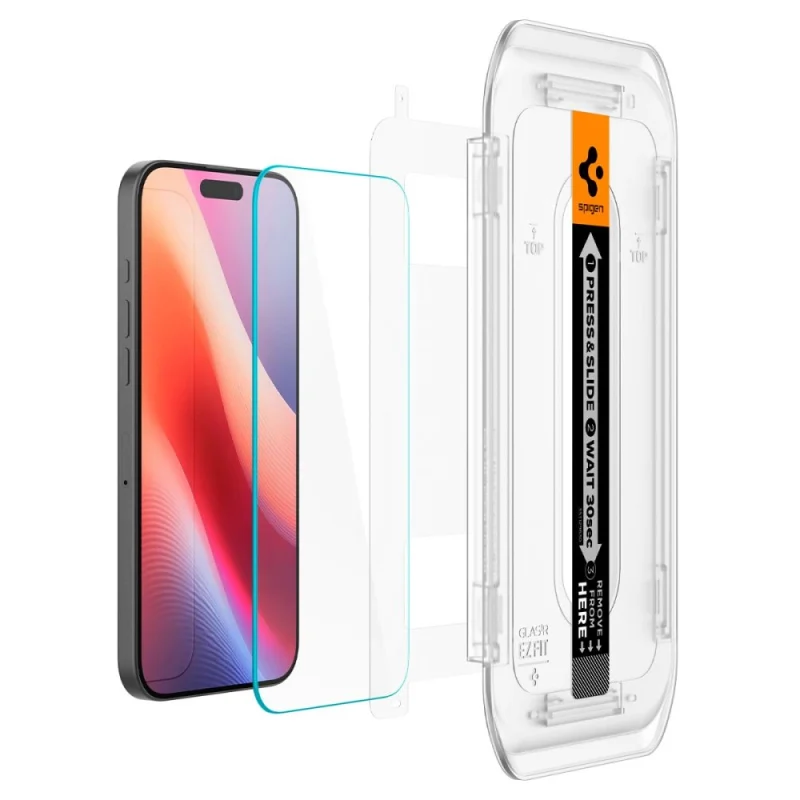 Szkło hartowane Spigen Glas.tR EZ Fit na iPhone 16 Pro - obrazek 4