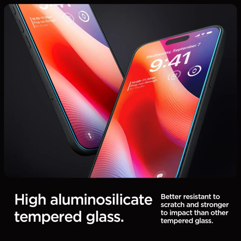 Szkło hartowane Spigen Glas.tR EZ Fit na iPhone 16 Pro - obrazek 9