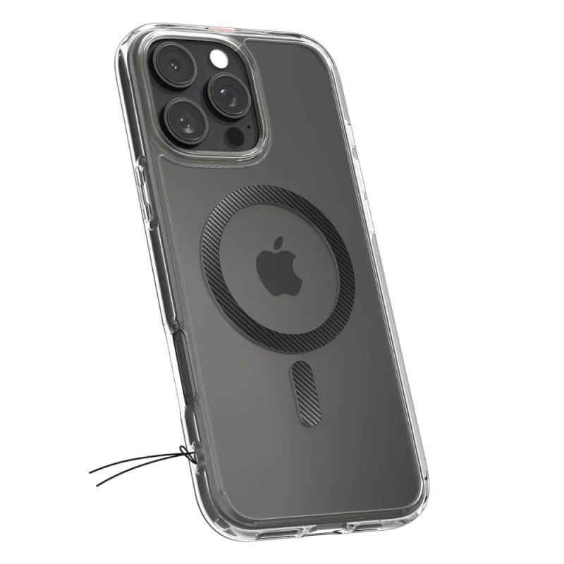 Etui Spigen Ultra Hybrid Mag Carbon Fiber z MagSafe na iPhone 16 Pro - ciemnoszare - obrazek 3