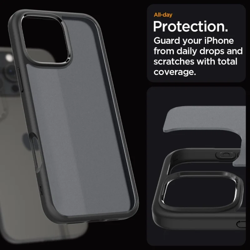 Etui Spigen Ultra Hybrid na iPhone 16 Pro - czarne - obrazek 11