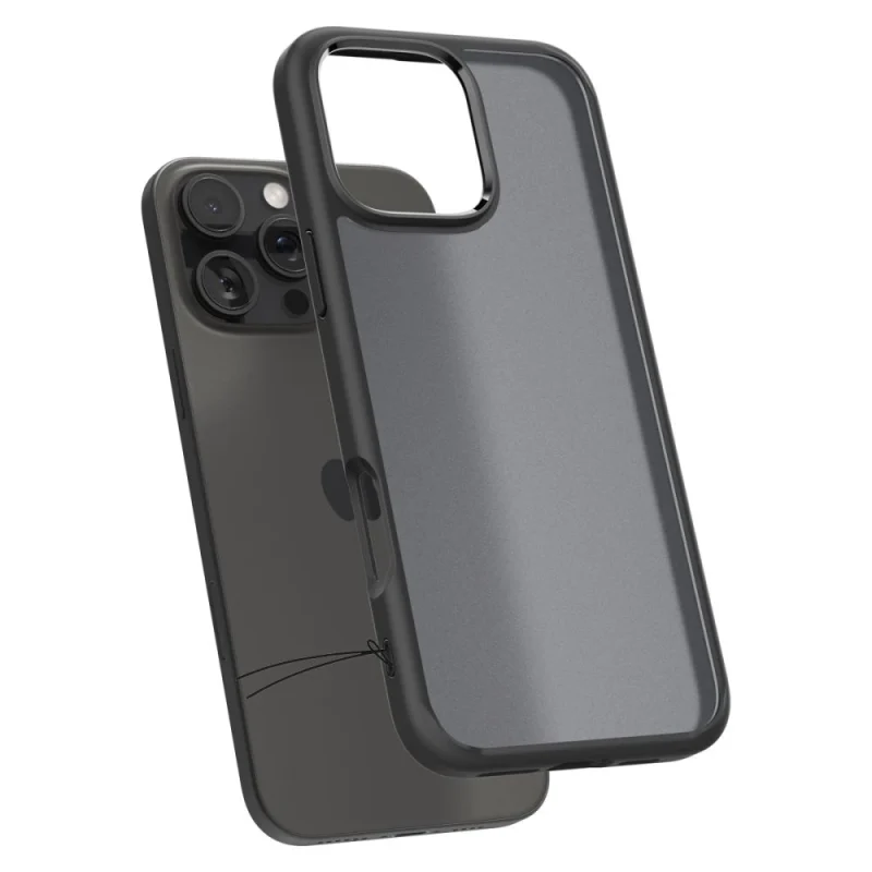 Etui Spigen Ultra Hybrid na iPhone 16 Pro - czarne - obrazek 4