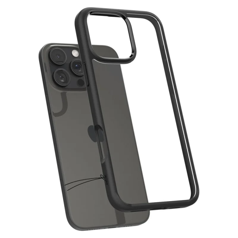 Etui Spigen Ultra Hybrid na iPhone 16 Pro - czarny mat - obrazek 7