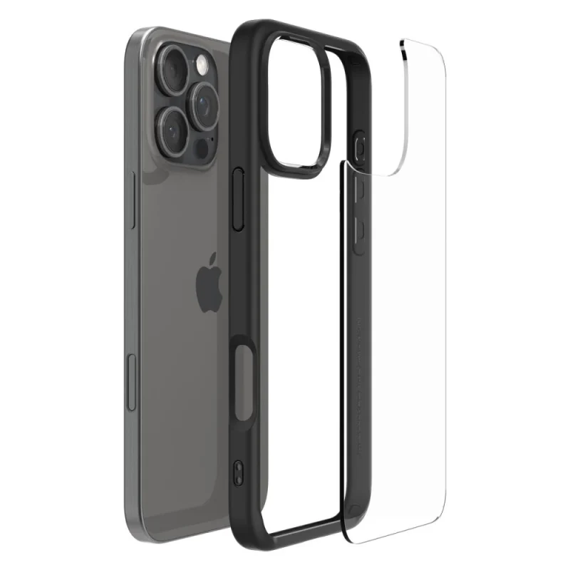 Etui Spigen Ultra Hybrid na iPhone 16 Pro - czarny mat - obrazek 9