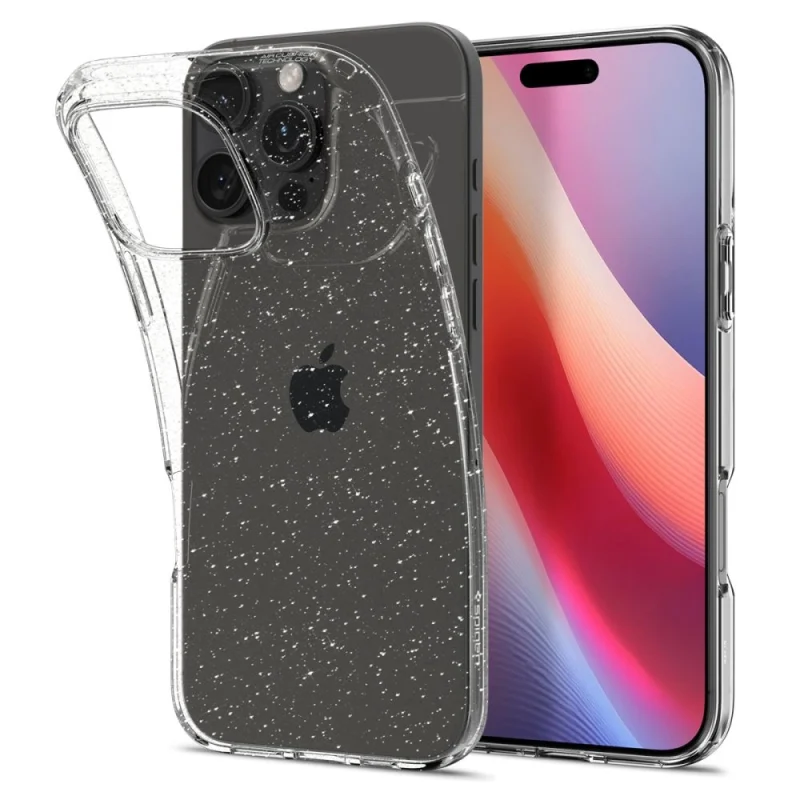 Etui Spigen Liquid Crystal na iPhone 16 Pro - przezroczysto-brokatowe