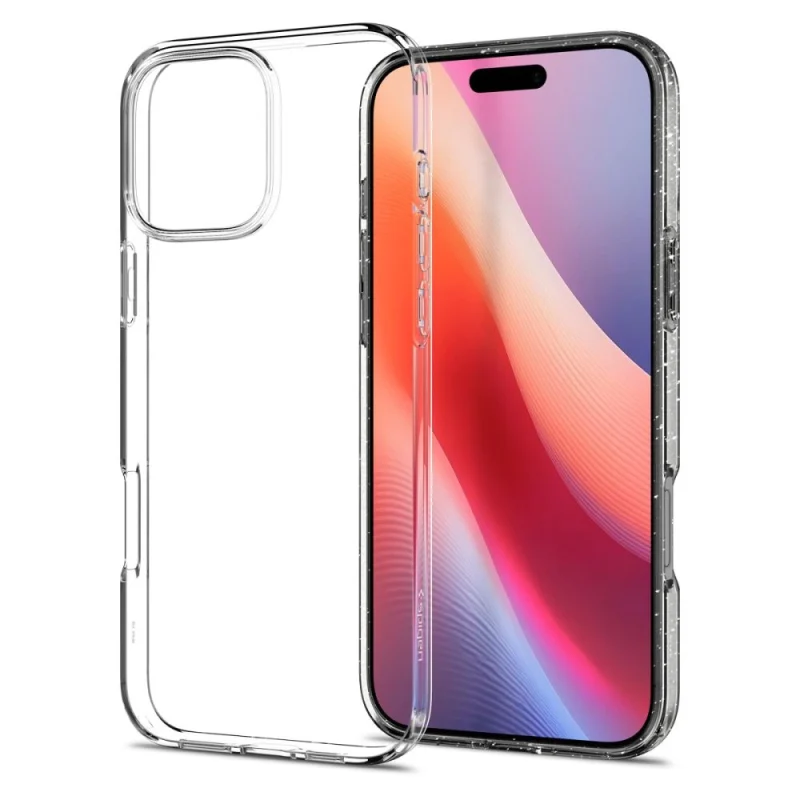 Etui Spigen Liquid Crystal na iPhone 16 Pro - przezroczysto-brokatowe - obrazek 5