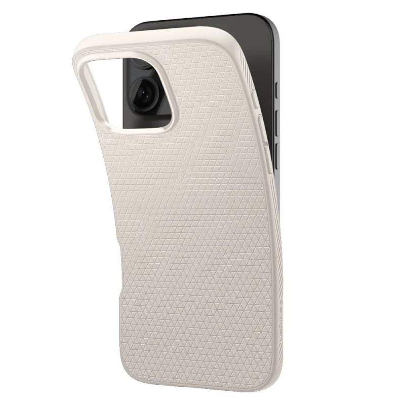 Etui Spigen Liquid Air na iPhone 16 Pro - tytanowe - obrazek 5