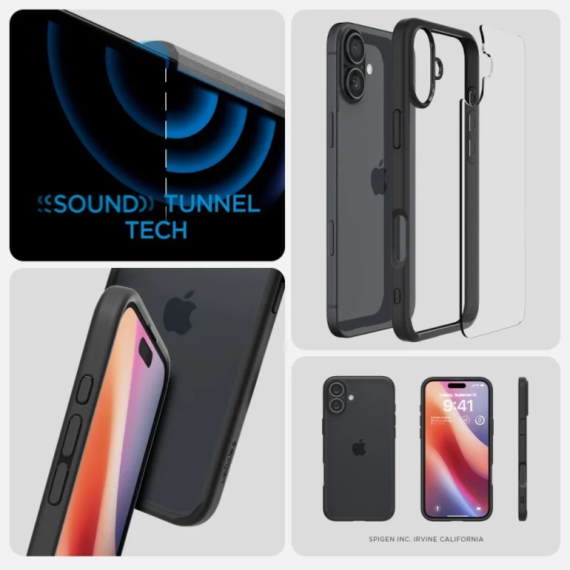 Etui Spigen Ultra Hybrid na iPhone 16 Plus - czarny mat - obrazek 13