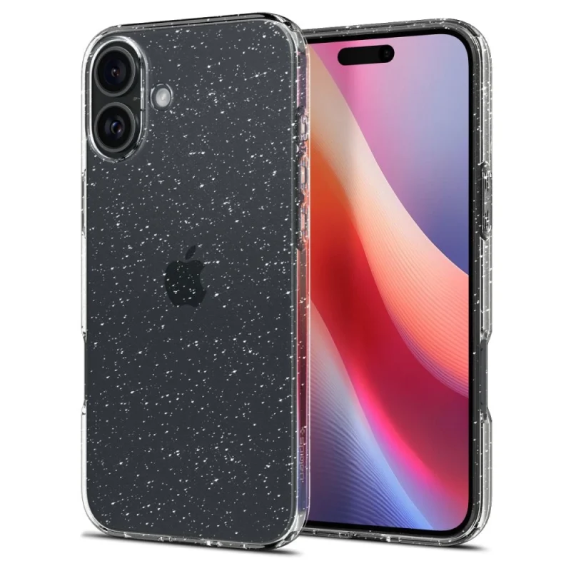 Etui Spigen Liquid Crystal na iPhone 16 Plus - przezroczysto-brokatowe - obrazek 2