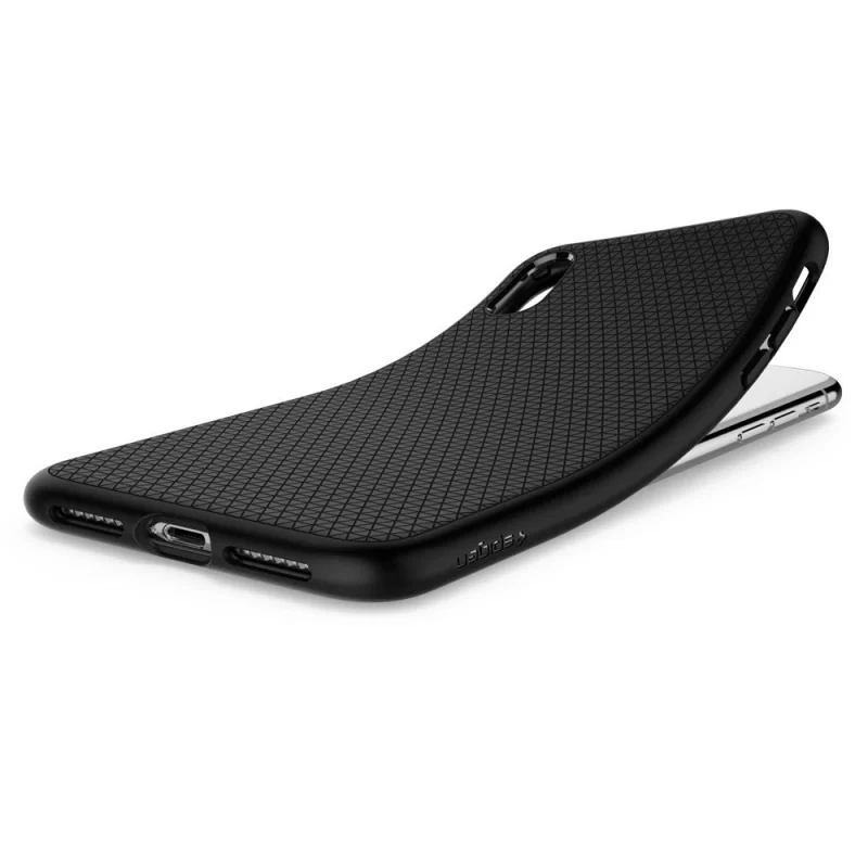 Etui Spigen Liquid Air na iPhone X / XS - czarny mat - obrazek 10